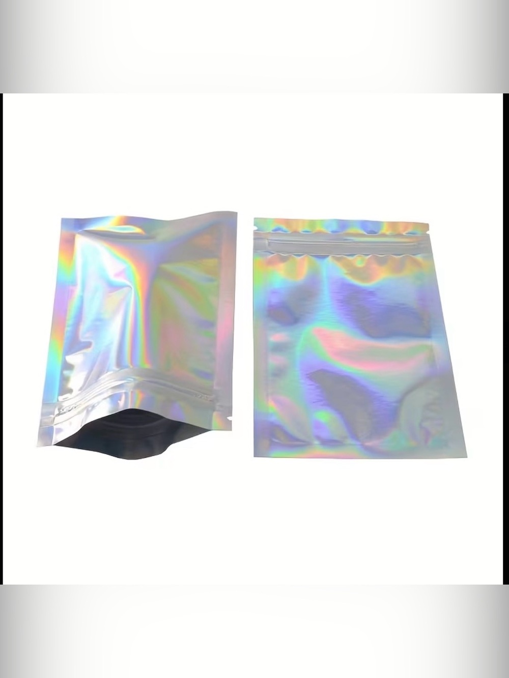 Holographic Metallic Resealable Mylar Pouches- Set of 20